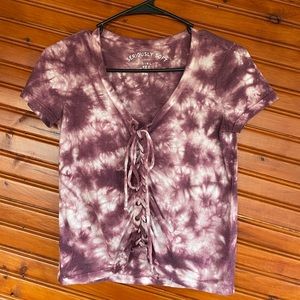 Aero Cinched Tie-Dye Girl Tee